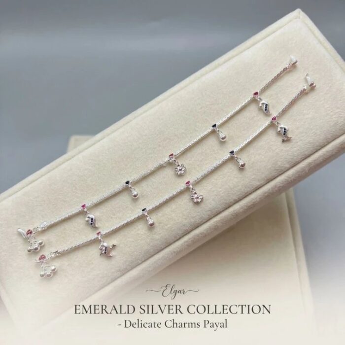 Pair of 925 Sterling Silver Anklets | 10.5 inch Silver Anklets for Adults | Chandi ki Payal - Image 6