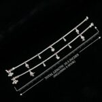 Pair of 925 Sterling Silver Anklets | 10.5 inch Silver Anklets for Adults | Chandi ki Payal - Image 3