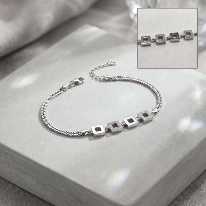 Pure 925 silver bracelet women's jewelry