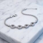 925 sterling silver bracelet for women with zirconia stones