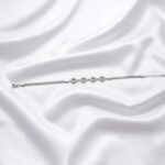 Anti tarnish silver bracelet with zirconia stones