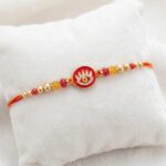 Premium Handmade Rakhi Featuring Evil Eye Protection Symbol