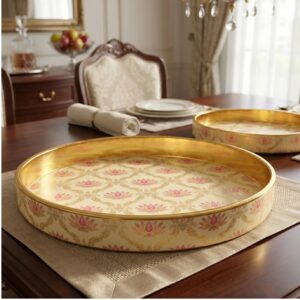 Premium wooden tray set for coffee table styling