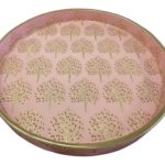High gloss wooden decorative tray set of 2