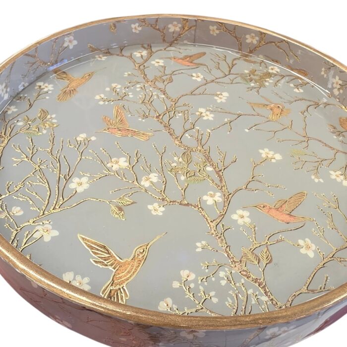 Elegant home décor tray set for centerpiece display