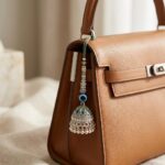 Evil eye Bag Charm - Silver Oxidized