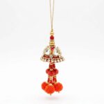 Red Kundan Bag Charm | Designer Purse Accessory - Image 2