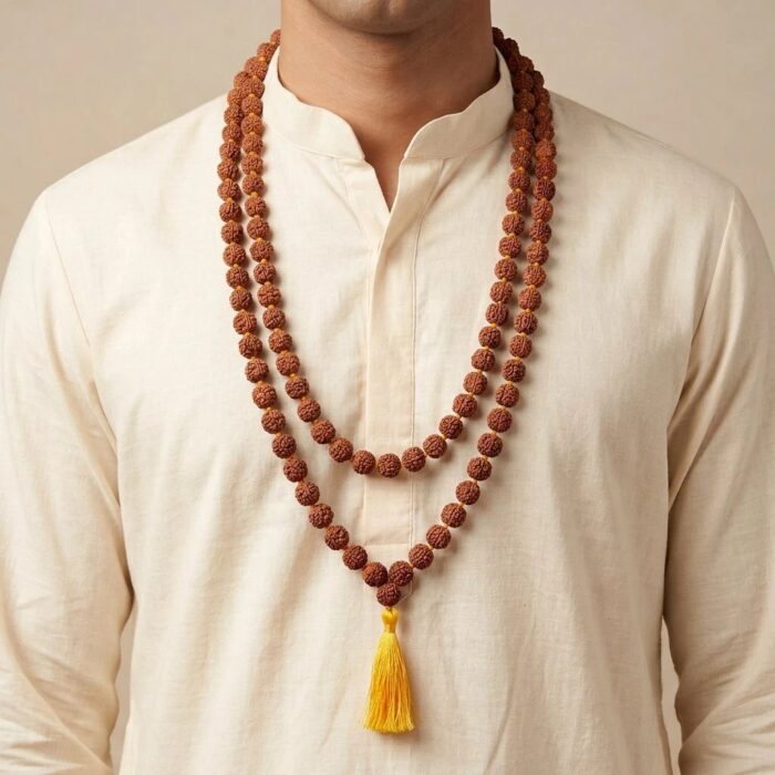 Premium Sacred 10mm bead Rudraksha Mala  – 108 Beads - Image 2