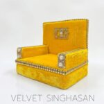 Sofa Singhasan - Yellow - Large with Box | Laddu Gopal Singhasan
