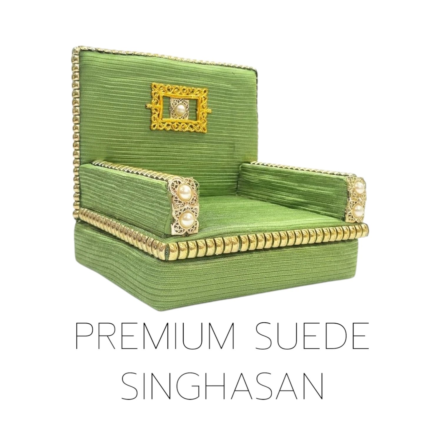 1784046490610.webp Premium Handcrafted Fabric Singhasan - Green - Large with Box | Laddu Gopal Singhasan - Image 1