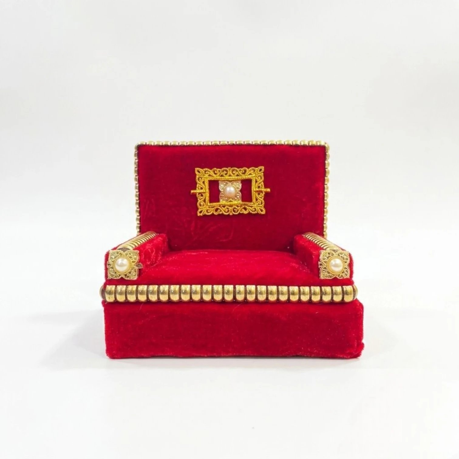 1785254067850.webp Royal Deity Singhasan - Velvet & Gold - Red - Image 1
