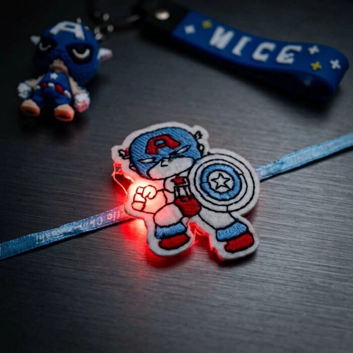 Cartoon Kids Rakhi with Key Chain | Led Rakhi - Image 2