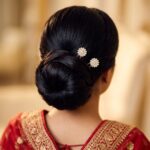 Floral Juda Pins | American Diamond Hair Pins - Image 3