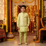 Stylish Boys Kurta Pajama with Matching Festive Jacket