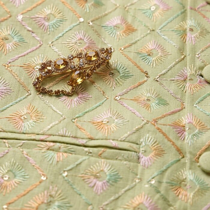 Close up of embroidery Jacket with sequin work