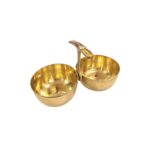 Brass Dual-Bowl Haldi Kumkum Holder - Image 2
