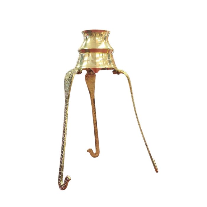 Brass Jaldhari Tripod Stand for Shivling Abhishek - 8inch - Image 4