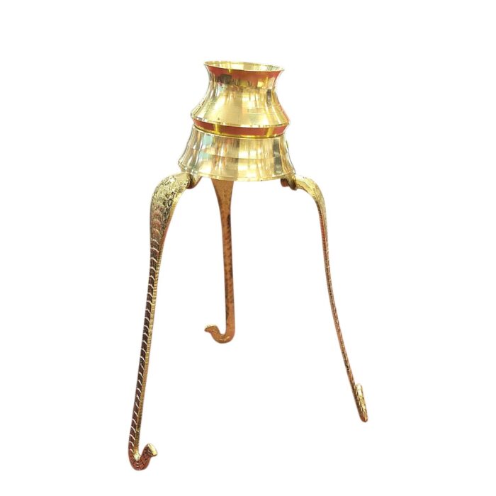 Brass Jaldhari Tripod Stand for Shivling Abhishek - 8inch - Image 2
