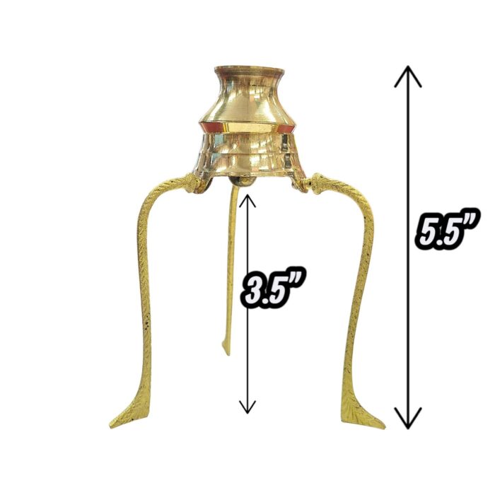 Brass Jaldhari Tripod Stand for Shivling Abhishek - 5.5inch - Image 6