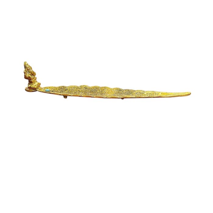 Leaf Incense Holder | Ganesha | Golden | 12 inch - Image 3