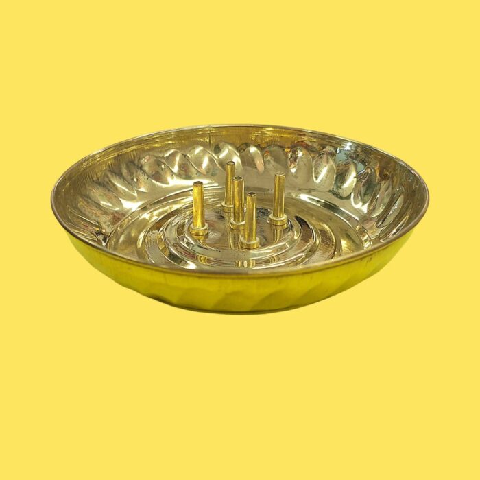 Radiant Brass Fluted Incense Burner & Ash Catcher - Image 3
