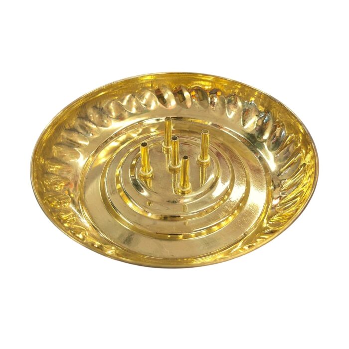 Radiant Brass Fluted Incense Burner & Ash Catcher - Image 4