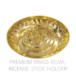 Radiant Brass Fluted Incense Burner & Ash Catcher