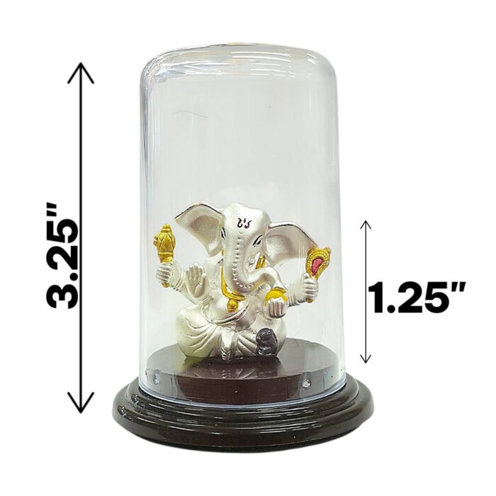 999 Pure silver Ganesha Idol - Taklu | Ganpati Car Dashboard Statue - Image 8