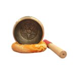 5 inches - Premium Etched Tibetan Singing Bowl Set - Black - Image 2