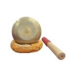 5 inches - Premium Etched Tibetan Singing Bowl Set - Grey - Image 3