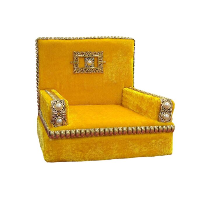 Sofa Singhasan - Yellow - Large with Box | Laddu Gopal Singhasan - Image 5