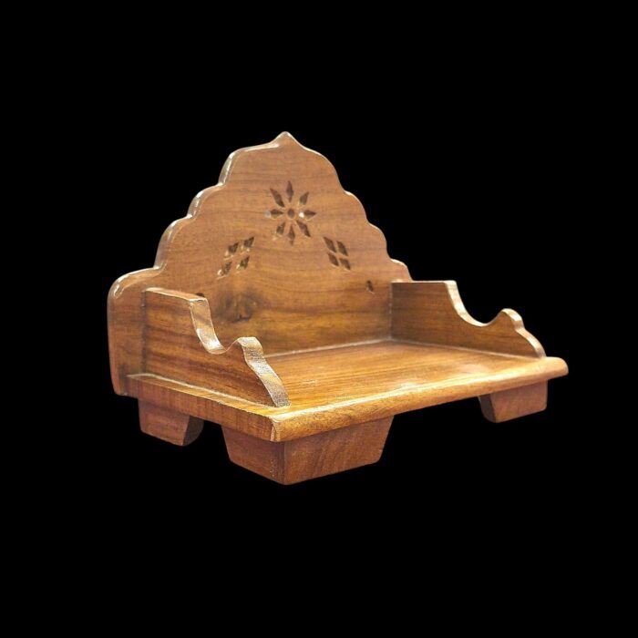 Wooden Singhasan - 5 inch High Back - Image 3