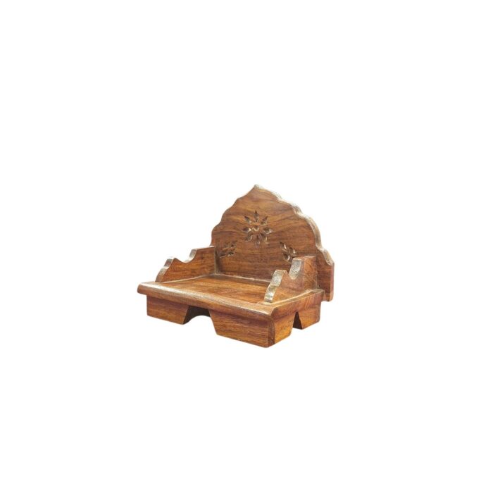 Wooden Singhasan - 4 inch High Back - Image 7