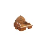 Wooden Singhasan - 4 inch High Back