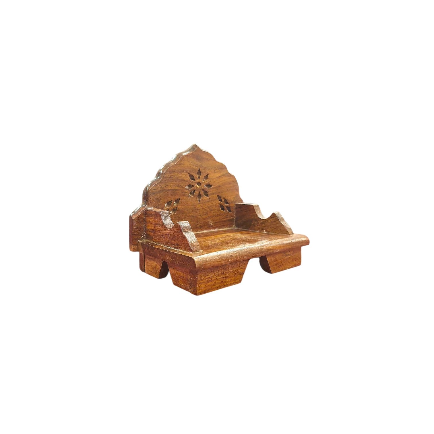20260713_191228 (1).webp Wooden Singhasan - 4 inch High Back - Image 1