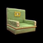 Premium Handcrafted Fabric Singhasan - Green - Large with Box | Laddu Gopal Singhasan - Image 4