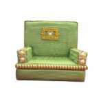 Premium Handcrafted Fabric Singhasan - Green - Large with Box | Laddu Gopal Singhasan - Image 6