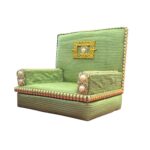Premium Handcrafted Fabric Singhasan - Green - Large with Box | Laddu Gopal Singhasan - Image 2
