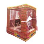 Royal Bed Set with Net curtains for Laddu Gopal / Kanha Ji - Large - pink - Image 2