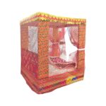 Royal Bed Set with Net curtains for Laddu Gopal / Kanha Ji - Large - pink - Image 6