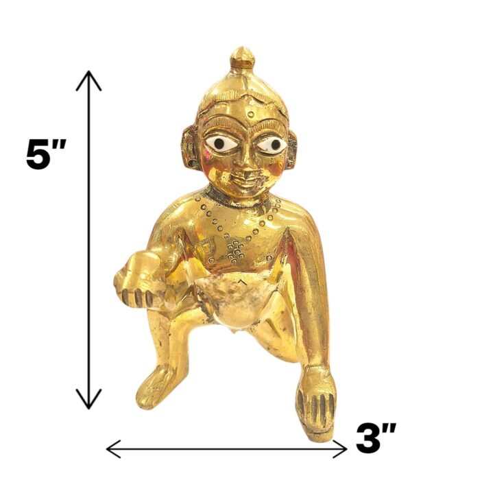 Brass Laddu Gopal Size 5 - Image 3
