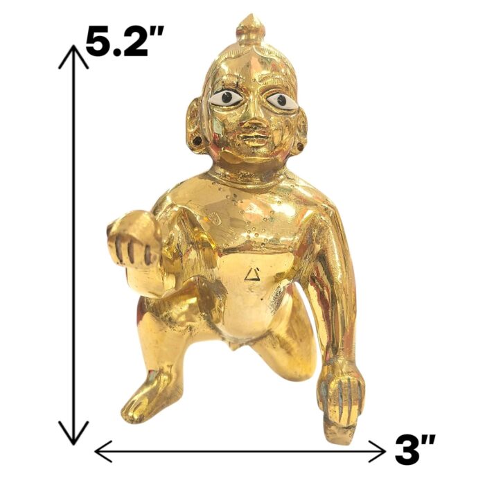 Brass Laddu Gopal Size 6 - Image 3