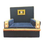 Velvet Sofa Singhasan - Blue - Large with Box | Laddu Gopal Singhasan - Image 5