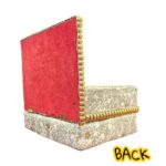 Premium Handcrafted Fabric Singhasan - White-Grey - Large with Box | Laddu Gopal Singhasan - Image 8