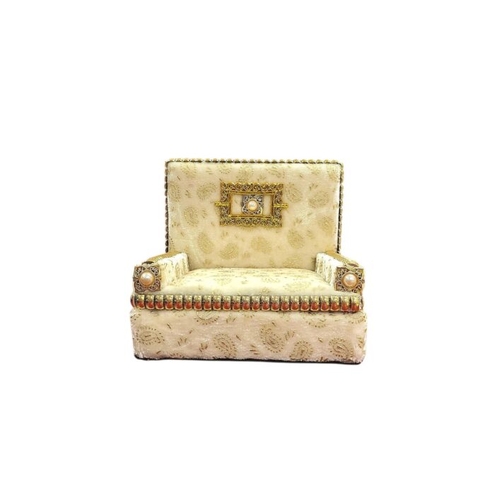 Royal Brocade Deity Singhasan / Royal Pooja Couch - Image 4