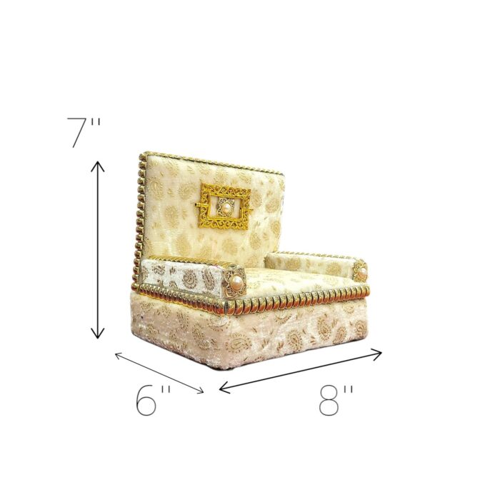 Royal Brocade Deity Singhasan / Royal Pooja Couch - Image 6