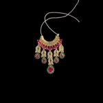Exquisite Ruby & Emerald-Tone Kundan Necklace for Laddu Gopal - Image 3