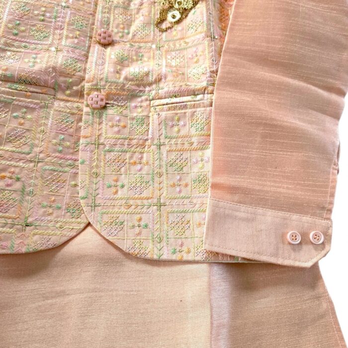 Close up of the Kurta with partywear Jacket