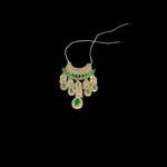 Exquisite Divine Emerald & Cubic Zirconia Deity Necklace (Haar) - Image 5