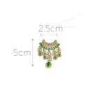Exquisite Divine Emerald & Cubic Zirconia Deity Necklace (Haar) - Image 6